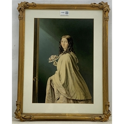 George Baxter: 'The Bride', mid 19th century colour print 36cm x 26cm