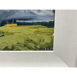 Rob Miller (British Contemporary): 'Lead Mine Clough - Anglezarke'; oil on board signed, titled verso 23cm x 29cm 