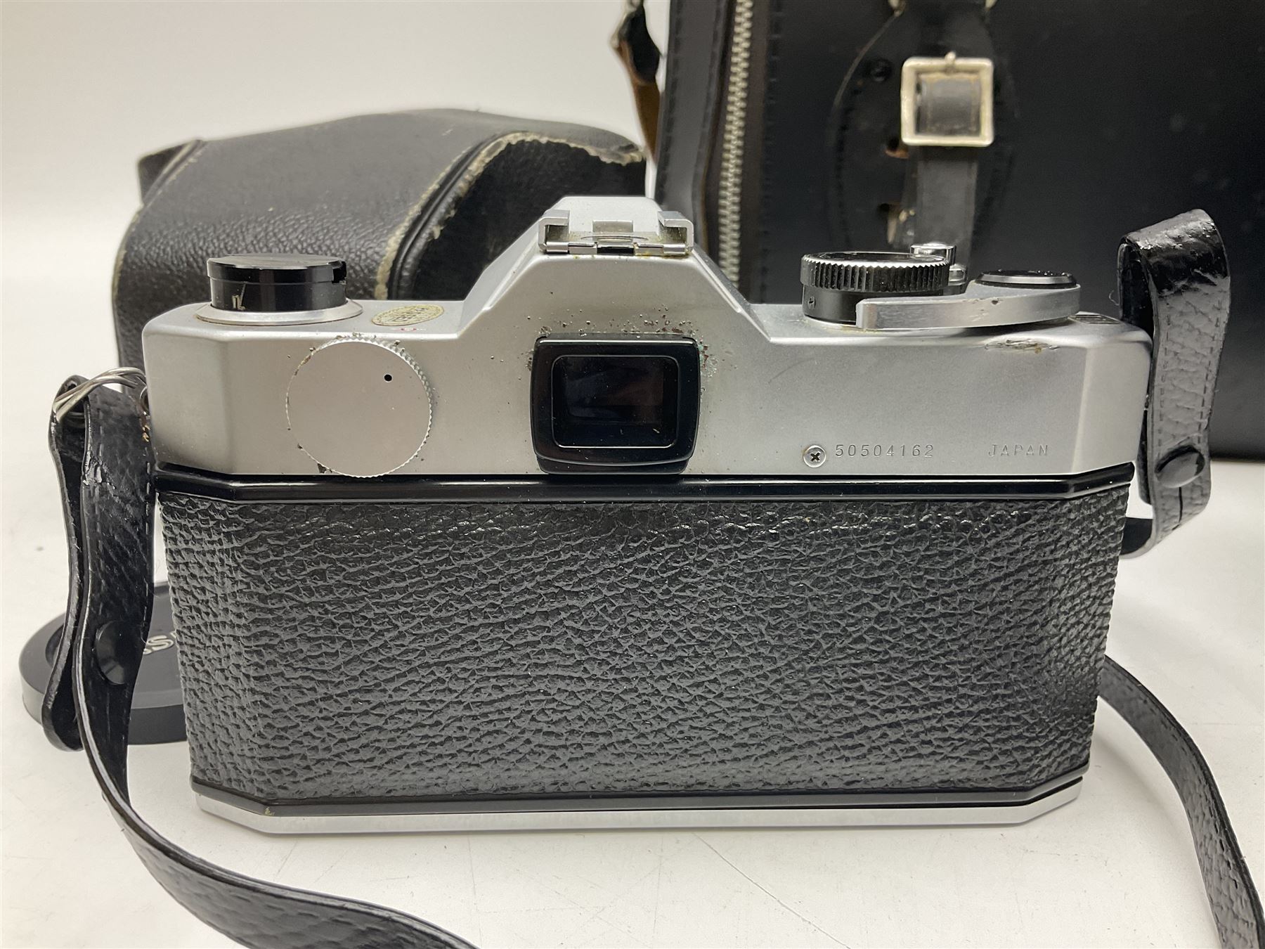 Yashica-A camera body, serial no. A4080073, with 'Yashikor 1:3.5 f=80mm' lens, serial no. 209272 and 'Yashikor 1:3.5f=80mm' lens, serial no 22942, together with Yashica TL-Electro camera body, serial no. 5054162 with 'Yashinon-DS 50mm 1:1.9  40056038