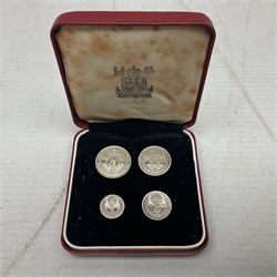 Queen Elizabeth II 1954 maundy coin set, cased