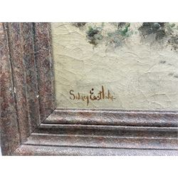 Sidney Eastlake (British 19th/20th century): 'Sand Dunes and Breakers', oil on canvas signed, titled on label verso 60cm x 90cm 
Provenance: with Stacy-Marks Ltd, label verso