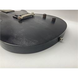 2015 American Les Paul CM (carved mahogany) electric guitar with ebonised finish, retro fitted with Seymour Duncan SH4 pick-up, serial no.150076417, L98cm overall; in Gibson soft carrying case.