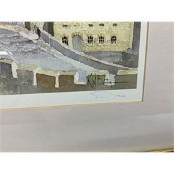 After Ken Burton (northern British 20th century); 'Scarborough Yorkshire' and 'York Minster', pair limited edition colour prints signed in pencil (2)