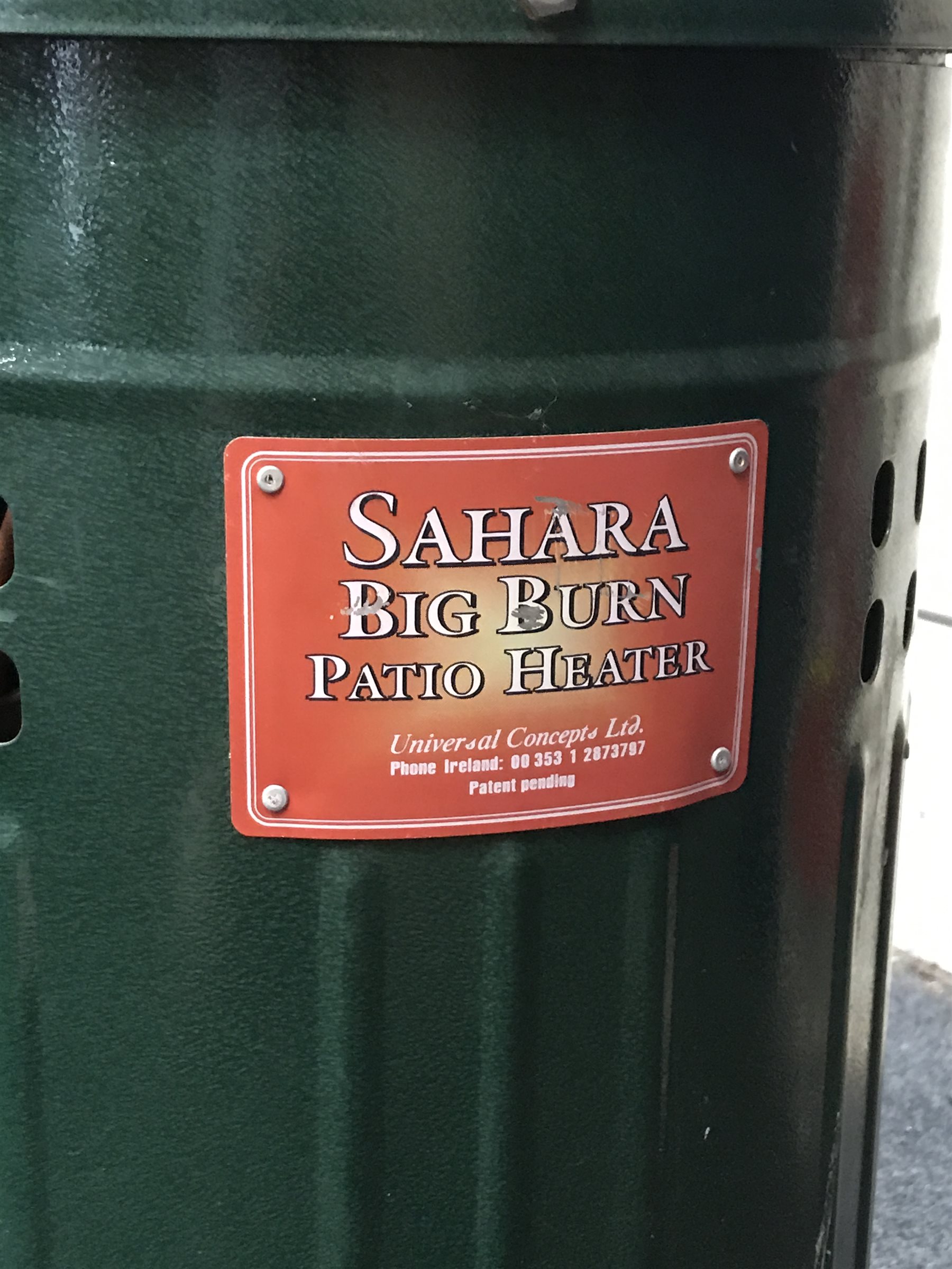  Universal Concepts Sahara gas garden patio heater, H221cm  