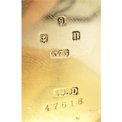 Early 20th century 9ct gold open face, keyless 'Traveler' lever pocket watch by American Watch Company, Waltham, No. 17878530, white enamel dial with Roman numerals and subsidiary seconds dial, case by Dennison, Birmingham 1912