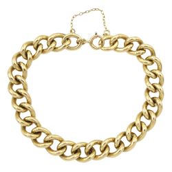 9ct gold curb link bracelet, Birmingham 1979