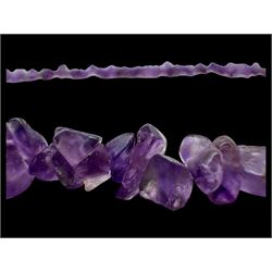 Pair of 9ct gold faux pearl screw back earrings, silver jewellery including brooch, ring and horseshoe charm and a collection of gemstone bead necklaces, two with 9ct gold clasps