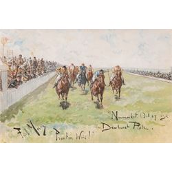 George Finch Mason (British 1850-1915): 'Frontier Wins! - The Dewhurst Plate - Newmarket O...