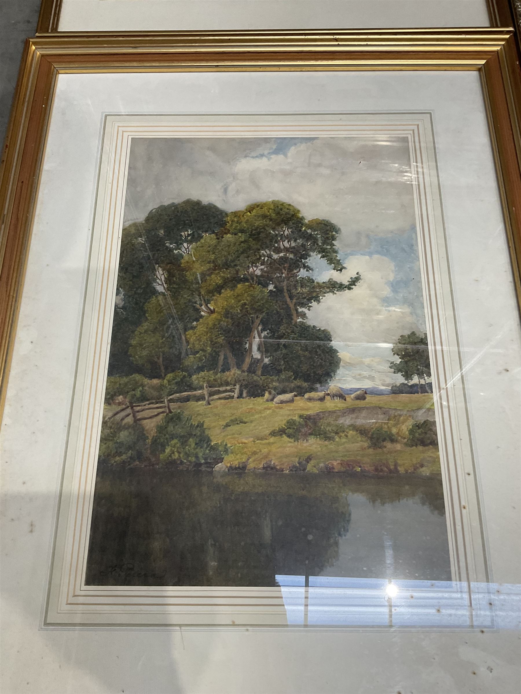 Collection of oil paintings and watercolours, various artists including Harry Emmett, JF Allen, VG Mitchell, B Sherne, Leslie Kersley, etc (12)
