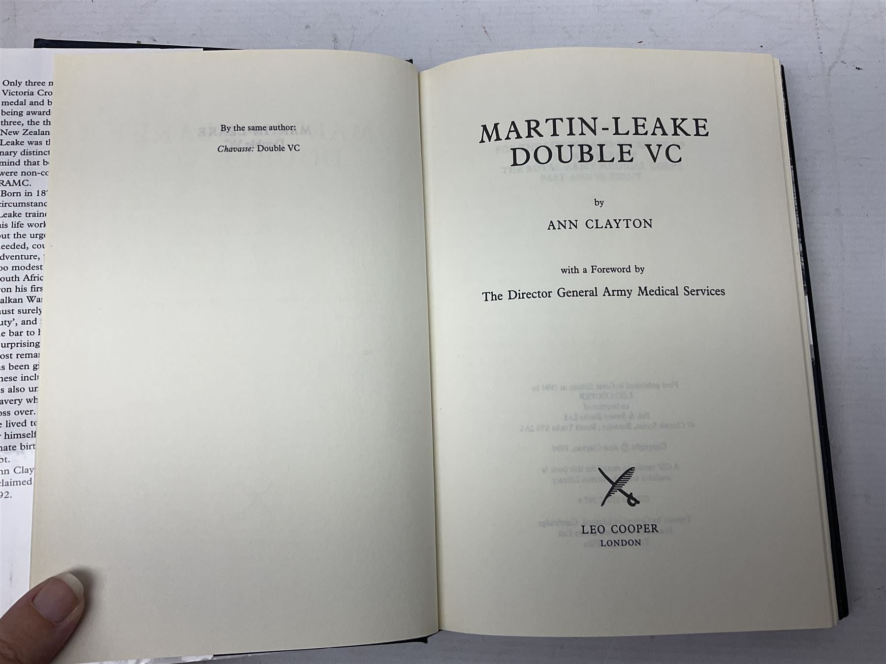 Nine reference books of Victoria Cross interest including four 'VCs of the First World War' series; Martin Ashcroft: Victoria Cross Heroes; John Laffin: British VCs of World War Two; Bryan Perrett: For Valour; Ann Clayton: Martin Leake Double VC; and John Percival: For Valour (9)