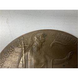 WWI bronze death plaque - John Stuart Phelps