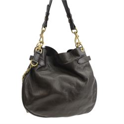 Mulberry 'Somerset Hobo' dark brown calfskin leather handbag, with short and long chain straps, the exterior with front zip pocket and gold tone mulberry logo zipper and fob beneath, with single pocket to the interior, serial no. 2192708, in Mulberry dust bag, H30cm, W34cm 
