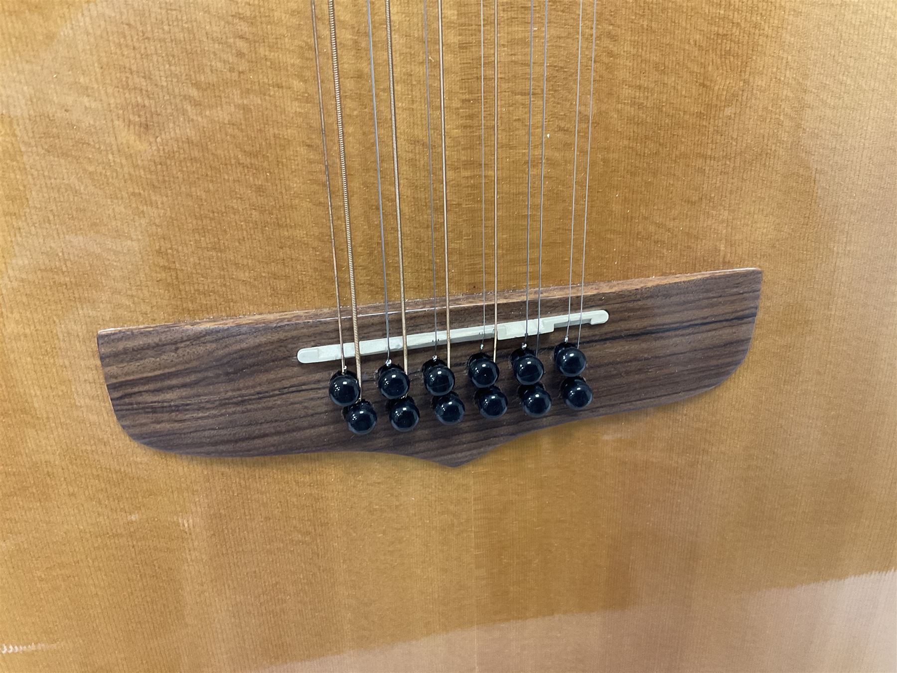 Brazilian Giannini Craviola twelve string acoustic guitar, with Fishman Premium Blend onboard pickup, in fitted hard case 