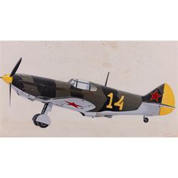 John Batchelor (British 1936-2019): Aircraft Studies, set of eleven gouaches variously signed and inscribed, max 35cm x 52cm (11)
