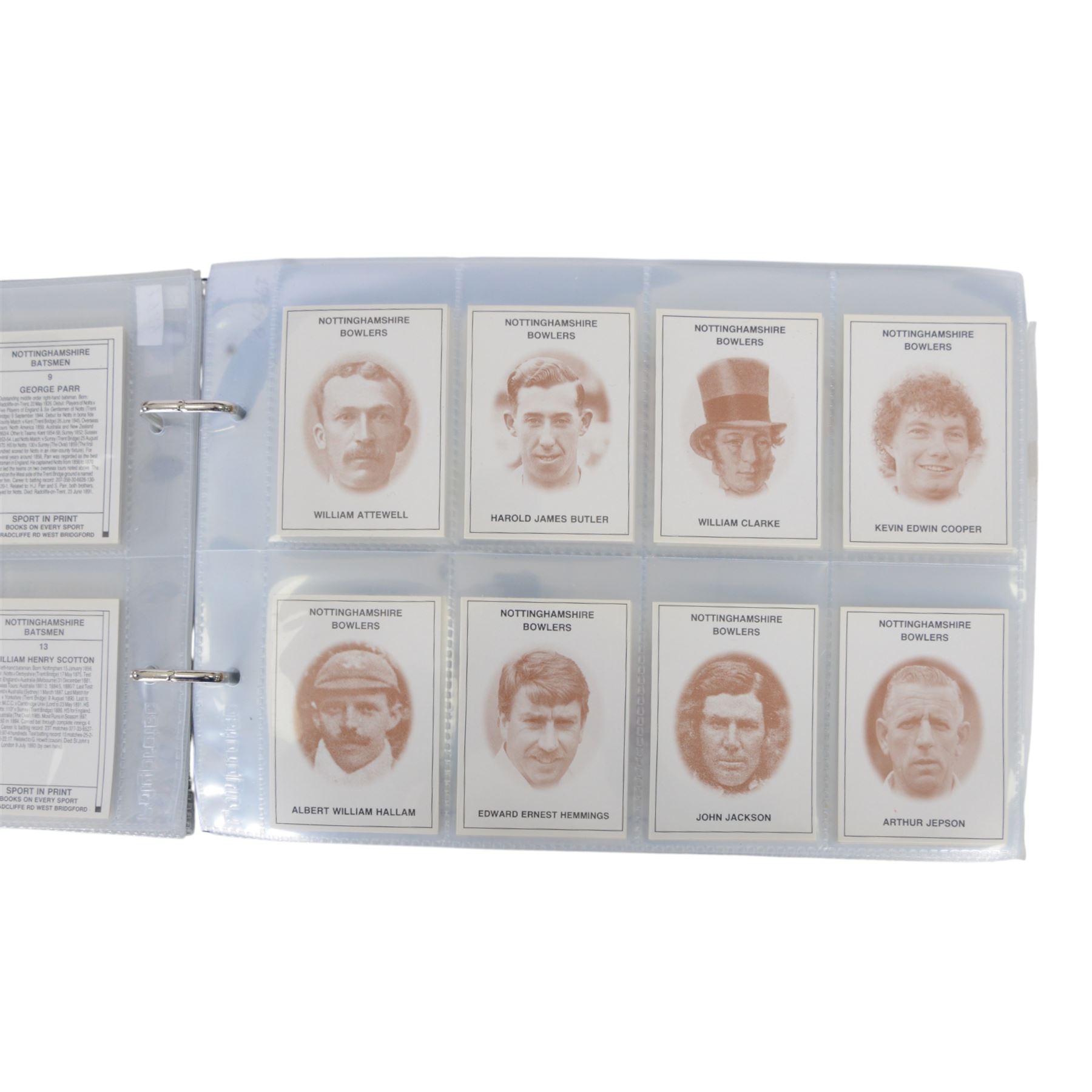 Collection of Edwardian and later Cricket related trading and cigarette cards, including complete set of fifty 1908 Will's Cigarettes Cards, fifteen 1922 The Boys Realm Famous Cricketers cards, part set of 1926 Players Cricketers Caricatures by RIP,  full set of sixteen 1958 Master Cricketing Series New Zealand, complete set of twenty five 1953 Mornflake Test Cricketers, etc, housed in three albums