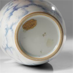 Chinese blue and white vase, of baluster form, painted with a dragon among clouds, unmarked, H26cm 