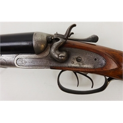  SHOTGUN CERTIFICATE REQUIRED - Demon 12 bore side by side double barrel hammer action sporting gun No.17187, 24.5