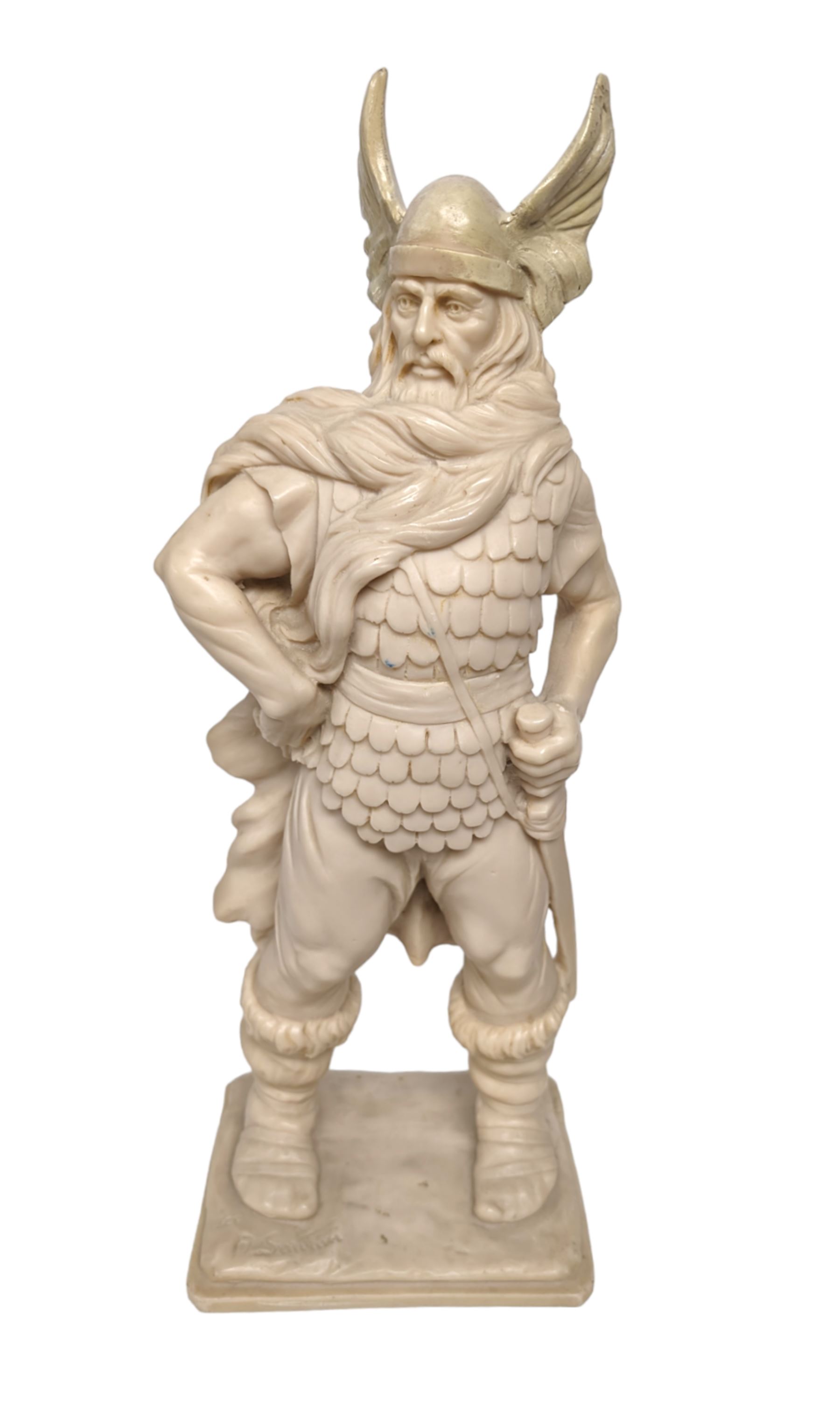 Amilcare Santini (Italian 1910-1975): Viking sculpture in resin, signed