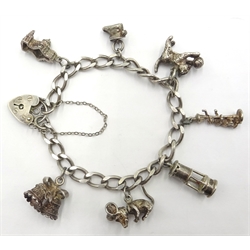 Silver charm braclets and one other stamped 925