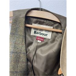 Ladies Musto 'Sporting Ladies' tweed waistcoat and breeks, size 10, together with a ladies Barbour 'Sporting' tweed waistcoat, and a Driza-Bone full length riding coat, size M. (4). 