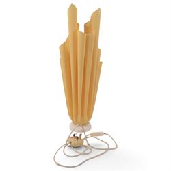 Georgia Jacob Athena table lamp, the resin shade resembling a flaming torch and raised on a shallow domed base, H52cm