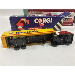 Eleven die-cast models from various makers to include Dinky 955 Fire Engine, missing ladder, boxed; Matchbox YY66 Her Majesty’s Gold State Coach; Corgi - CC18102 Scania R Series Toplone Fridge no.3474/3710; and further vehicles and aeroplanes to include Aviation Archive and Editions Atlas (11) 