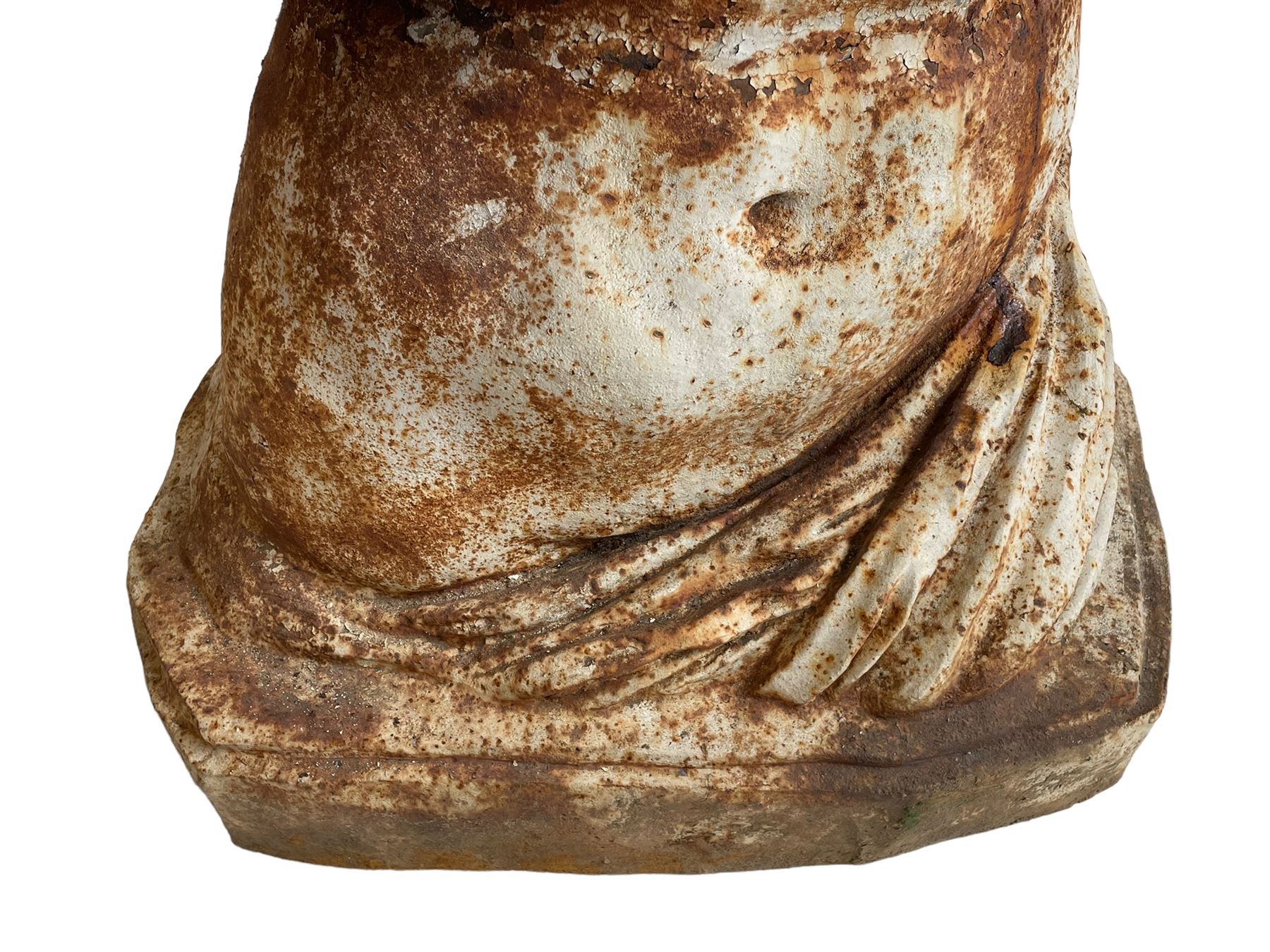 After Alexandros of Antioch - large cast iron figure of Venus de Milo or Aphrodite of Melos, depicting the torso and head