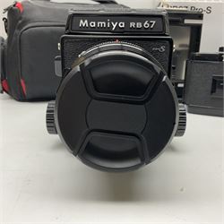 Mamiya RB67 Pro-S camera body, serial no. C559634, with 'Mamiya - Sekor C 1:3.8 f=90mm' lens, serial no. 75999, Mamiya RB 6x8 Pro-S 120 Roll Film Holder and Mamiya Polaroid back holder, with carry case and original boxes 