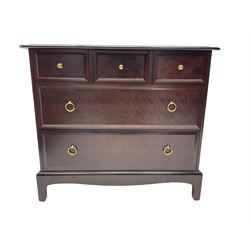 Stag Minstrel - mahogany chest, fitted with five drawers