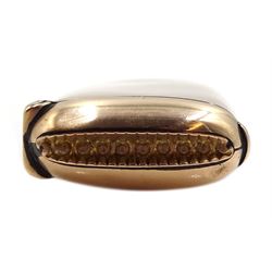 Edwardian 9ct rose gold combination vesta case and sovereign holder by Rolason Brothers, Chester 1903, approx 31.2gm