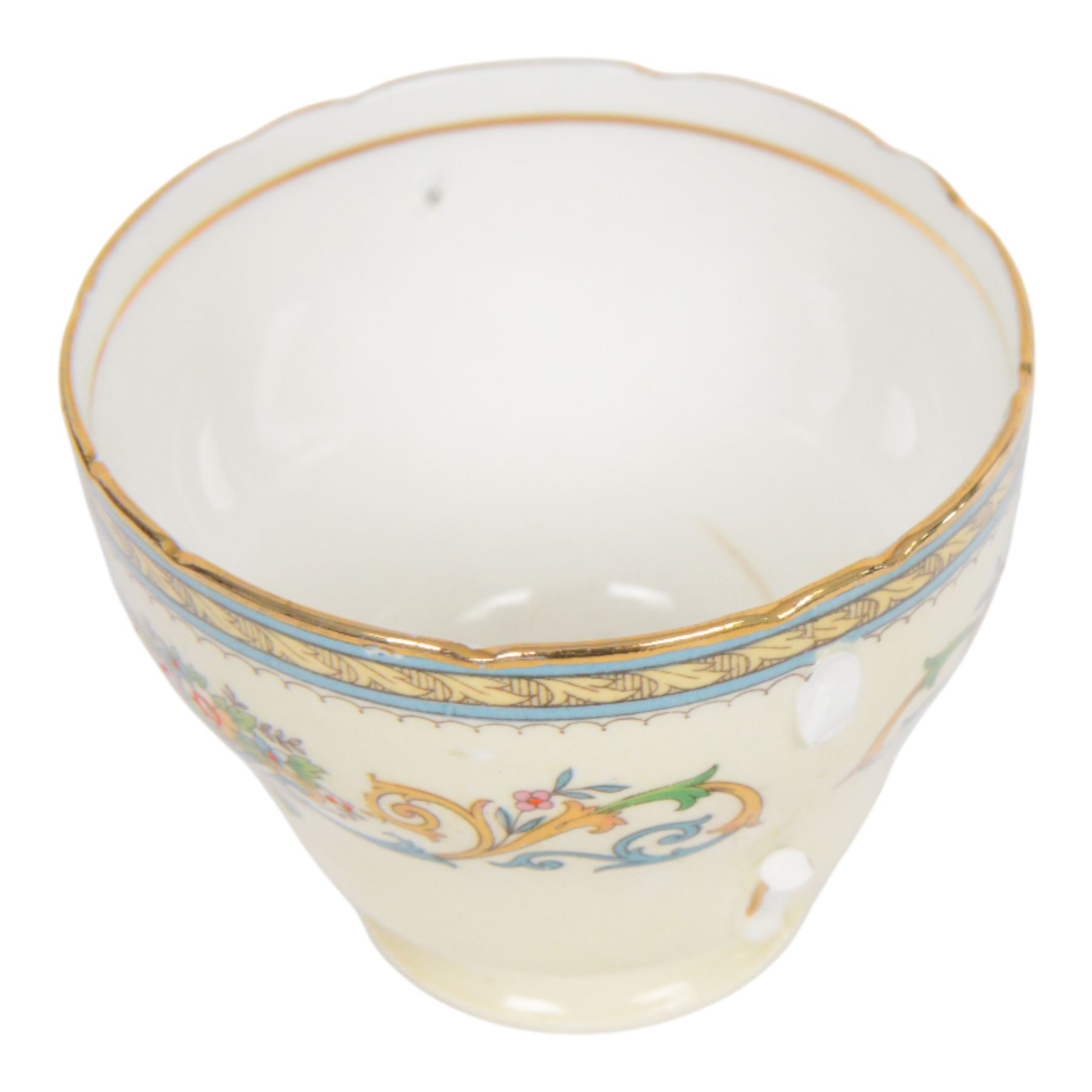 Aynsley Henley pattern part tea service, including sandwich plates, milk jug, sugar bowl, teacups, saucers and cake plate