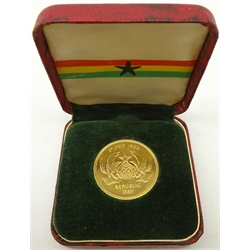  Ghana '1st July 1960' Republic Day gold coin, boxed  