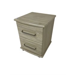 Two drawer pedestal chest