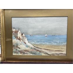 Three original watercolours, mostly local scenes, signed E M Rose, H Corbett, Harold Newton, Geoff Barrett, various prints including Rowland Henry Hill (8)