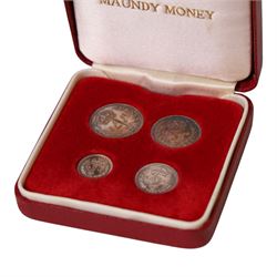 Queen Elizabeth II 1959 Maundy silver four coin set