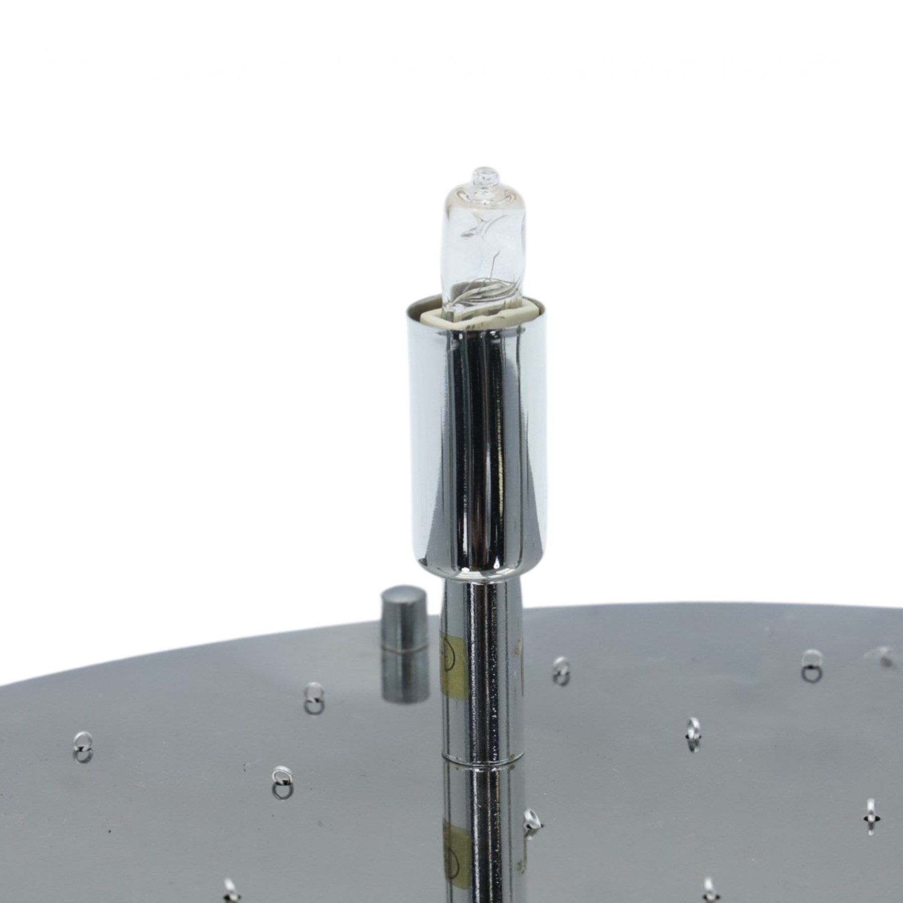 Schuller Valencia contemporary mirrored glass pendant ceiling light, with internal crystal-style droplet pendants