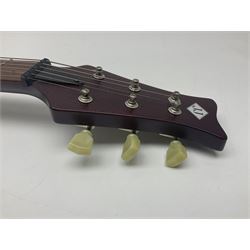 British hand-made mahogany electric guitar by 'JJ' luthier Dan Macpherson c2012 L95cm; in FX lightweight carrying case