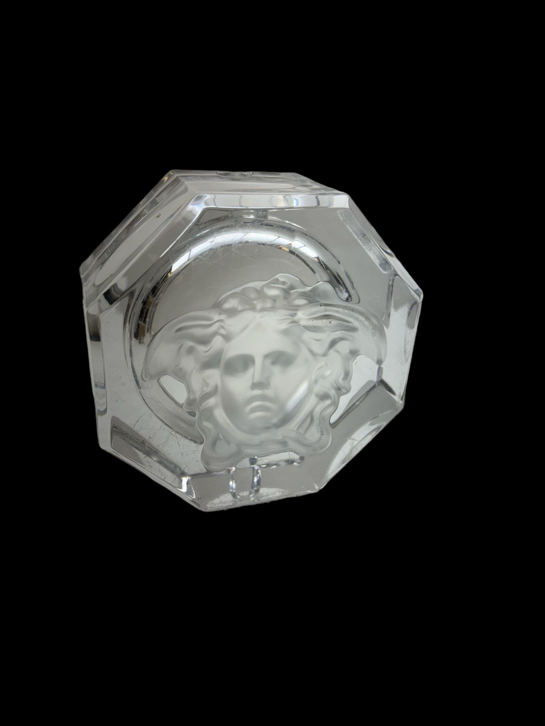 Rosenthal for Versace octagonal glass ashtray, D13cm 