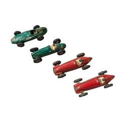 Four Dinky race cars, to include Cooper 