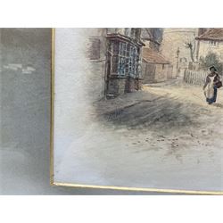 Frederick John Lees (British fl. 1870-1900): 'Lady Wotton's Green - Canterbury' and 'The King's River - Canterbury', pair watercolours signed and dated 1894, 26cm x 18cm (2)