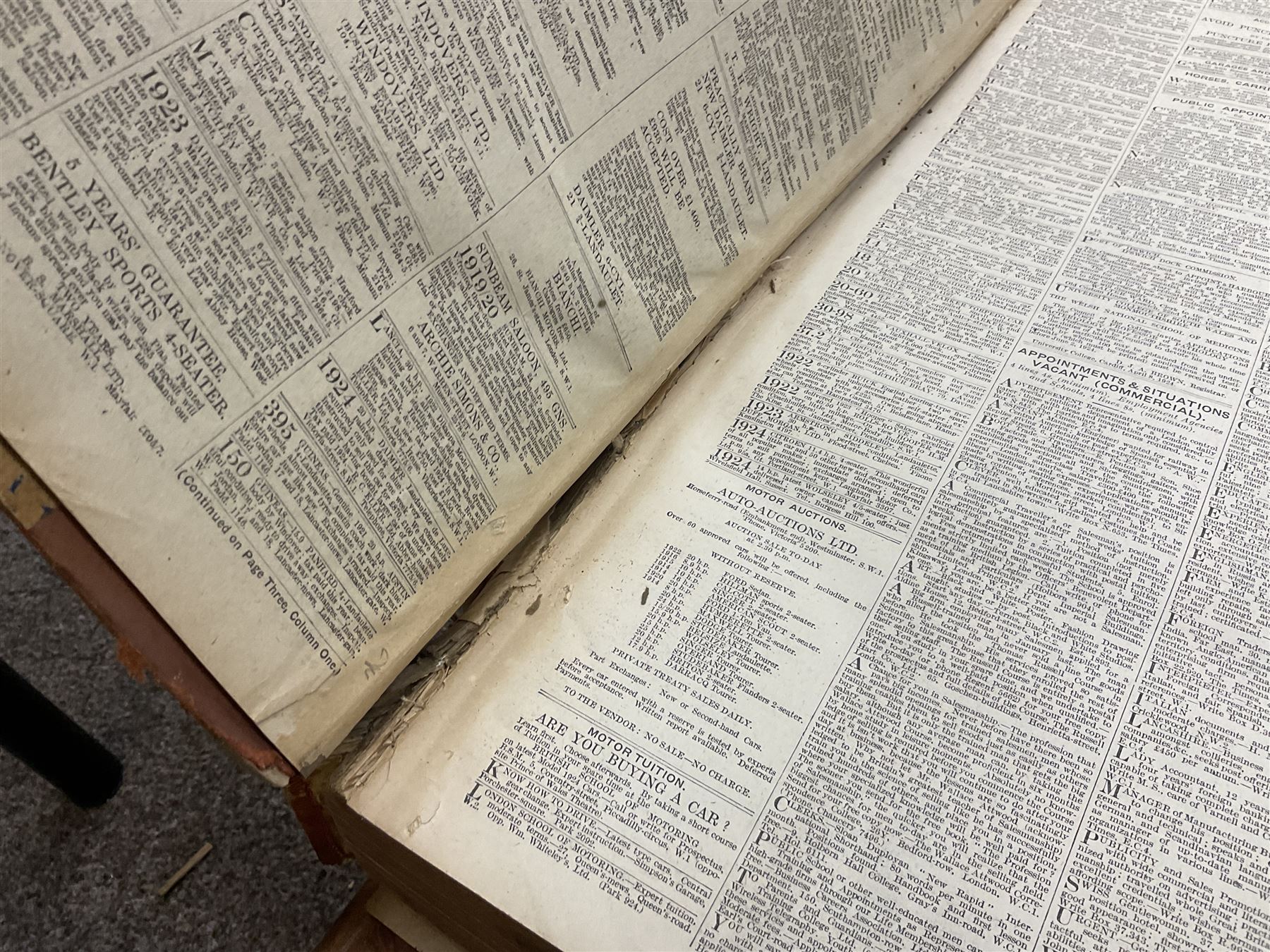 The Times Newspaper; an archive of The Times newspapers bound as five albums comprising, 1930 July & August, 1924, May & June, 1932 May & June, 1934 May & June, 1935 May & June