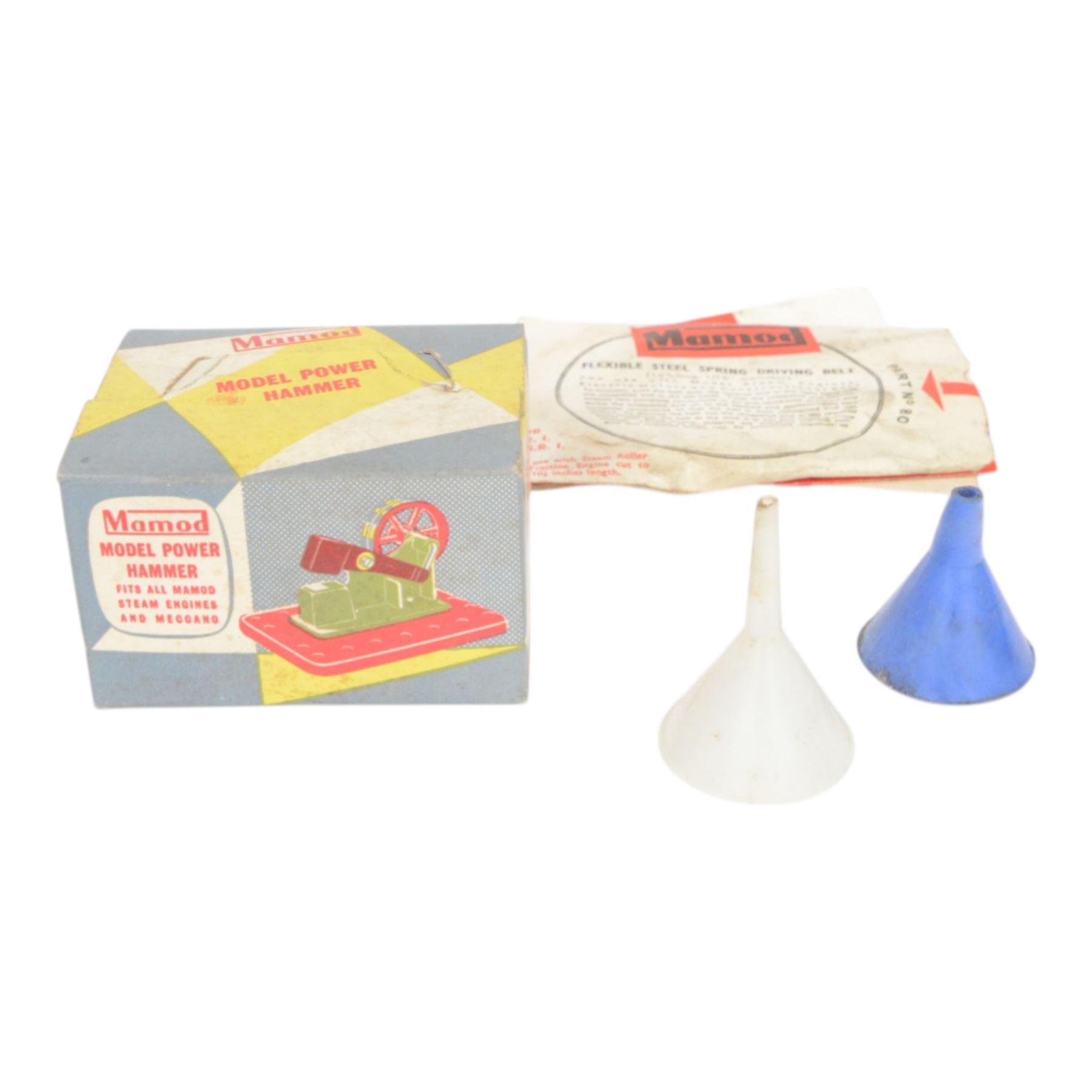 Mamod SE3 Steam Engine, together with Mamod Line Shaft and Model Power Hammer, all boxed