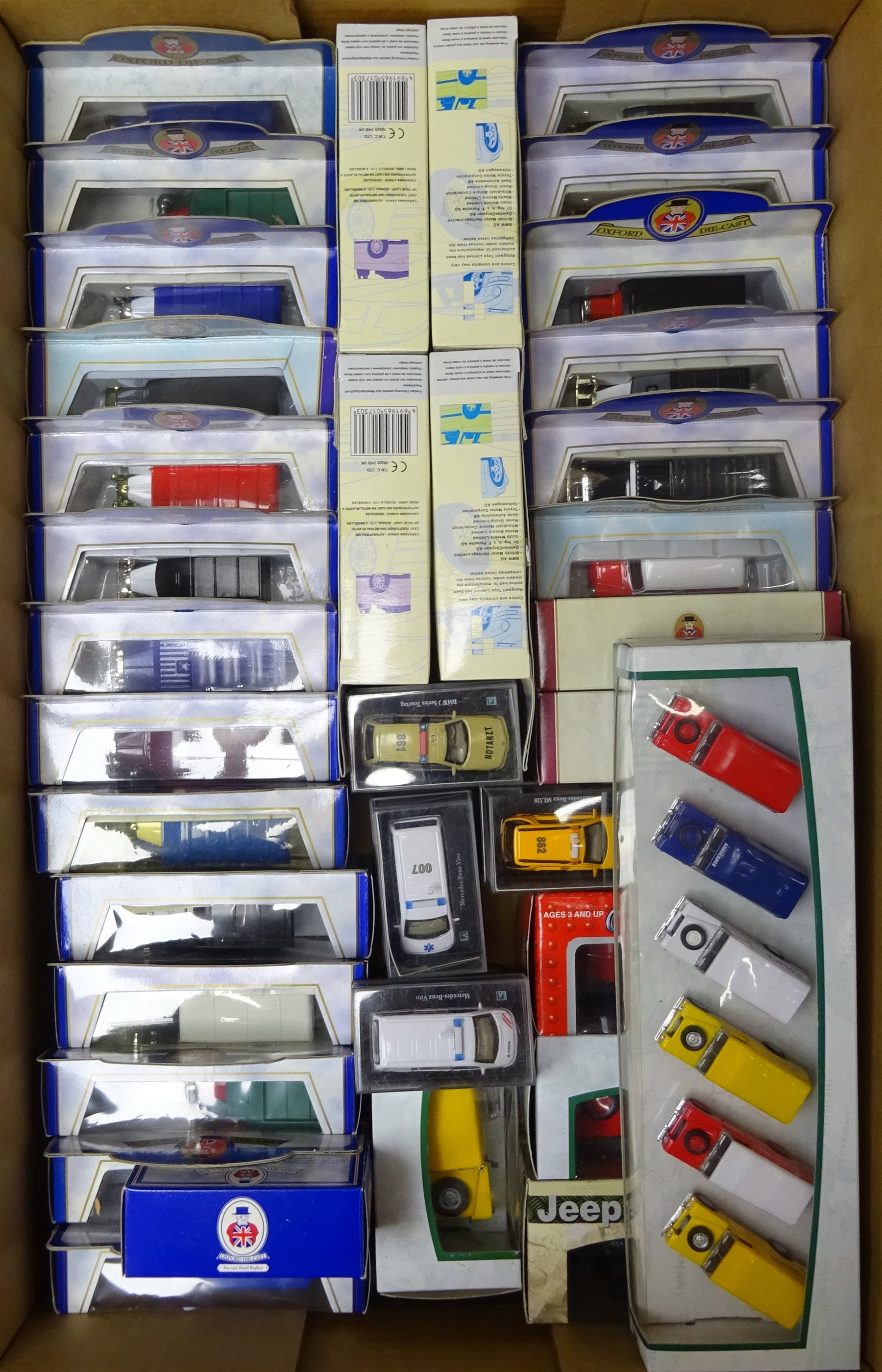 Twentythree Oxford DieCast Company models of promotional and other