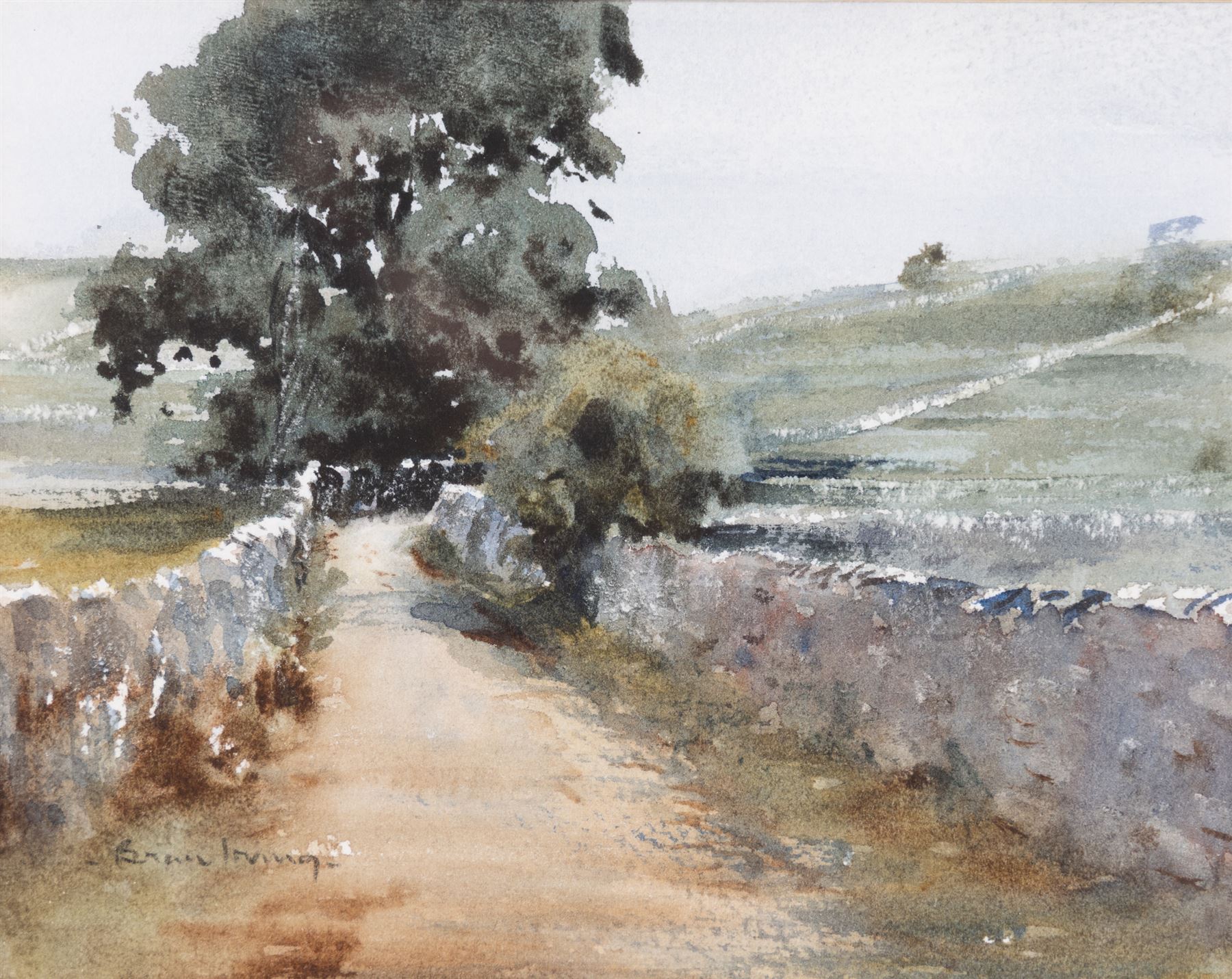 Brian Irving (British 1931-2013): Dales Lane, watercolour signed 13.5cm x 17.5cm 