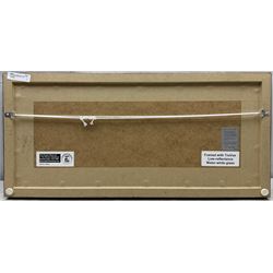 David Baumforth (British 1945-): North York Moors Landscapes, triptych of three mixed media on board framed as one signed with monogram, each 12cm x 12cm