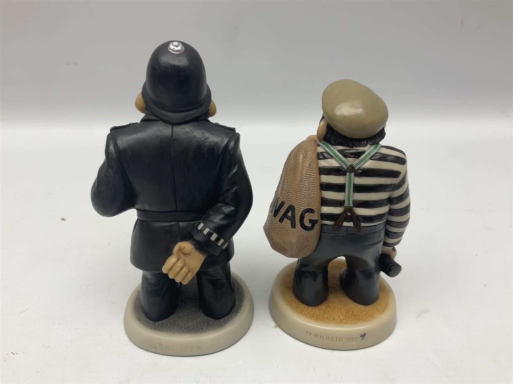 Collection of ten Robert Harrop figures of chimps from The PG Tips Collection, comprising Mr Shifter, Charlie Mr Bodgit, P.C. Gotcha, Arfa T.Leaf, Kevin Tipps, Ada, S.Bend, Dolly and Charlie