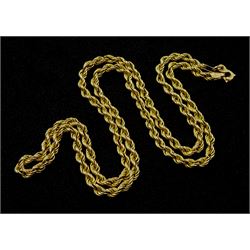 15ct gold rope twist necklace