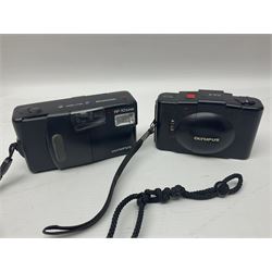 Four Olympus cameras, to include AF10 Super, XA2, Shoot & Go and Supertrip examples, together with Miranda ME-Z and Miranda ME-X DX cameras, an Agfa Optima camera with Agfa Paratonic DIN ASA Solitar 1:2.8/40 lens, Canon Snappy S camera and a Fujifilm Fine Pix S5700 camera, serial no 7WE12368 (8)