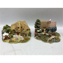 Sixteen Lilliput Lanes, to include The Golden Jubilee, Round Tower - Windsor Castle, Castle of the Golden Chalice, Travellers Rest, with box and deed,  Summer Days, Sunshine Creek, Writing with Lewis Carol, with box and deed,  etc 