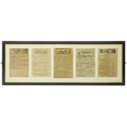 Early 19th century handbill for Malton Races June 1803 'Sagg's only correct and authentic ...